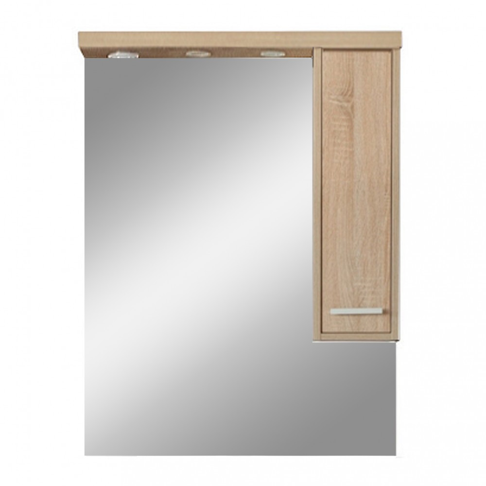 Leziter Dulap suspendat cu oglindă Nerva 75 cm, stejar Sonoma Mobalis Homvera