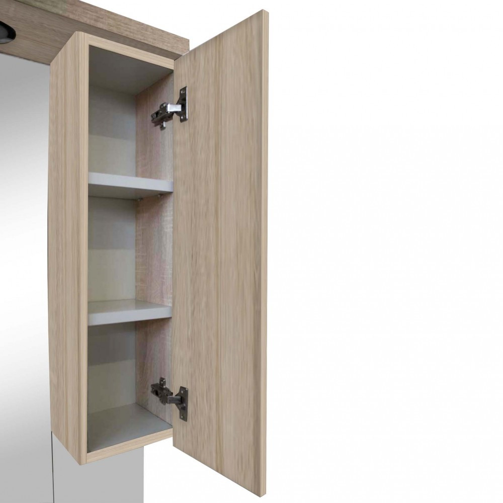 Leziter Dulap suspendat cu oglindă Nerva 75 cm, stejar Sonoma Mobalis Homvera