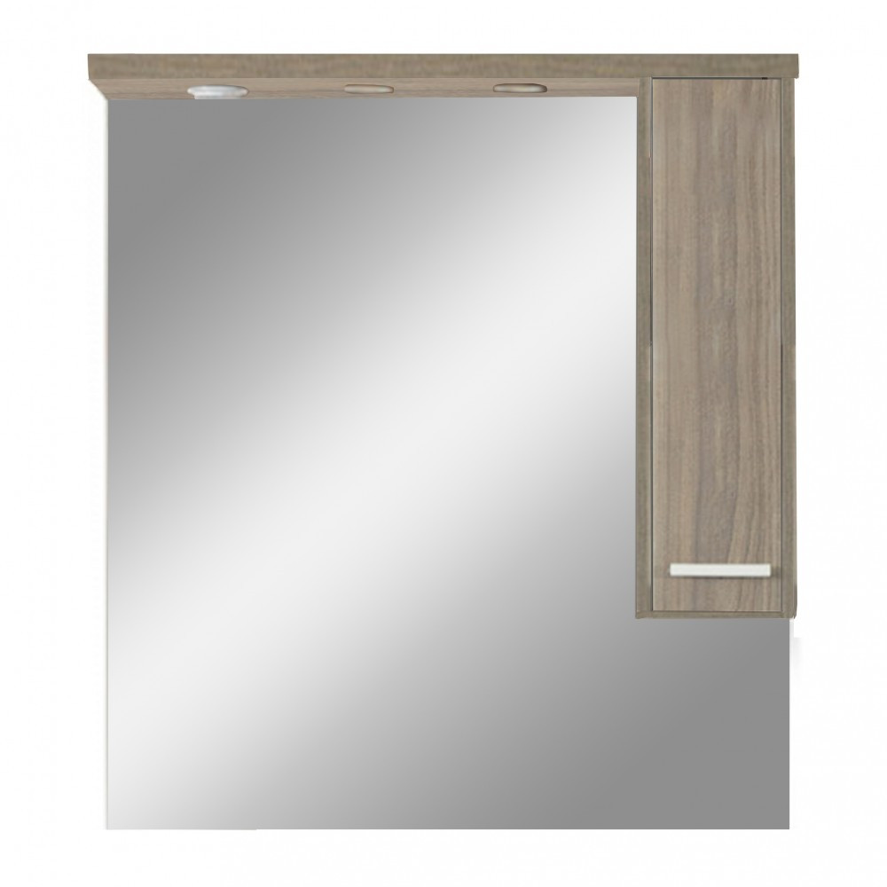 Leziter Dulap suspendat cu oglindă Nerva 85 cm, ulm Rauna Mobalis Homvera