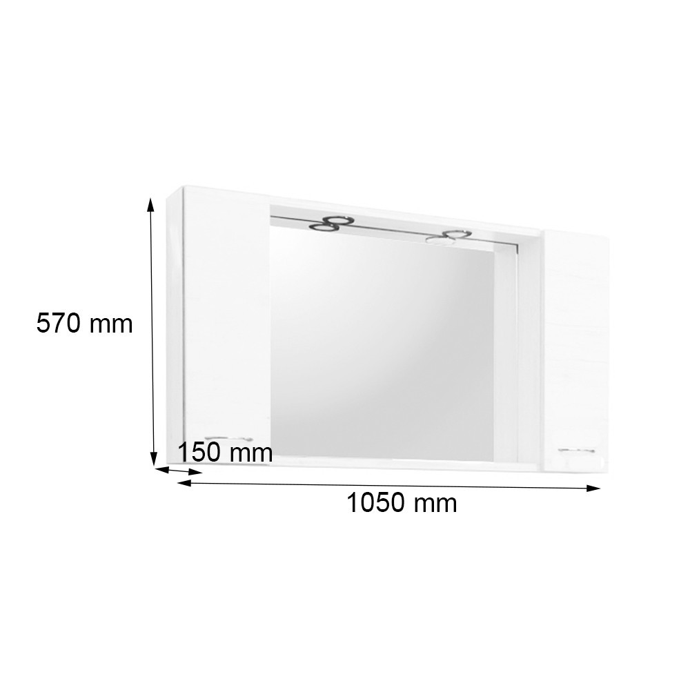 Leziter Mobilier de baie Ruben 105, mobilier suspendat, Rauna, ulm Mobalis Homvera