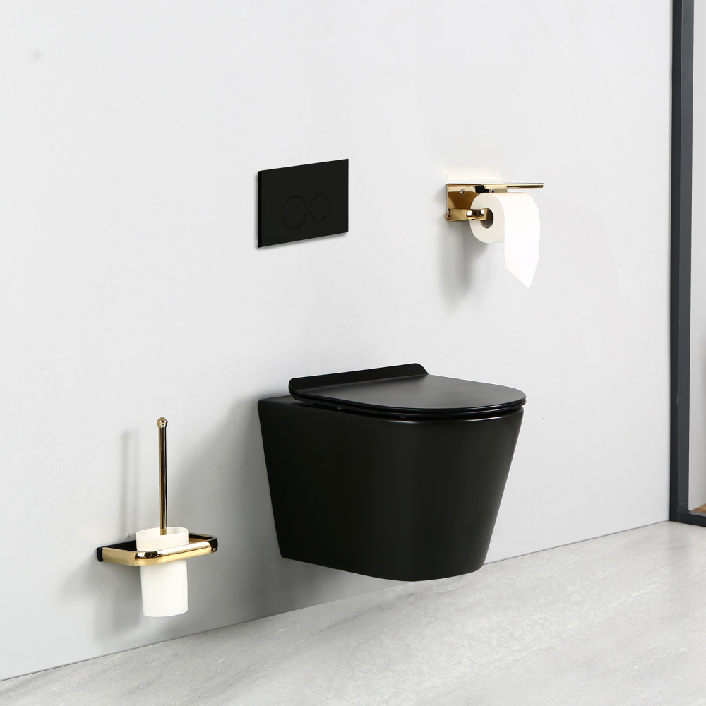 Leziter Toaletă Ride montată pe perete, fără ramă, cu capac cu închidere silențioasă Mobalis Homvera