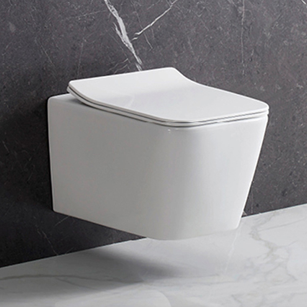 Leziter Toaletă Tina, montată pe perete, fără ramă, cu capac cu închidere silențioasă Mobalis Homvera