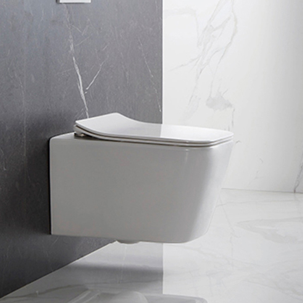 Leziter Toaletă Tina, montată pe perete, fără ramă, cu capac cu închidere silențioasă Mobalis Homvera