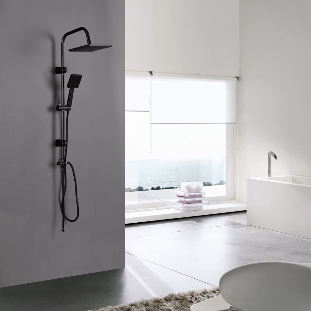 Leziter Set de duș Altar Black fără baterie Mobalis Homvera