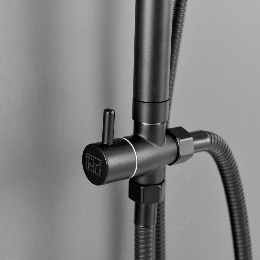 Leziter Set de duș Altar Black fără baterie Mobalis Homvera