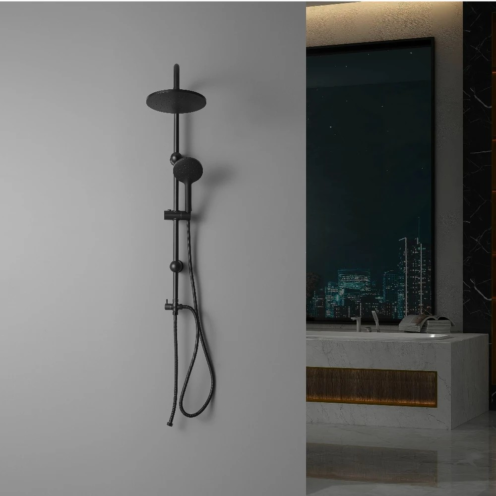 Leziter Set de duș Corina Black fără baterie Mobalis Homvera