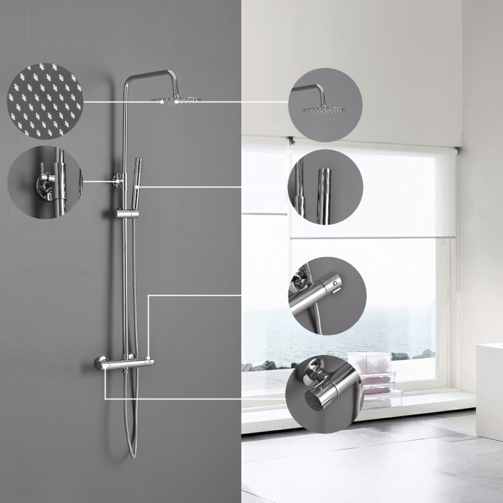 Leziter Set de duș Fury cu baterie termostatică Mobalis Homvera