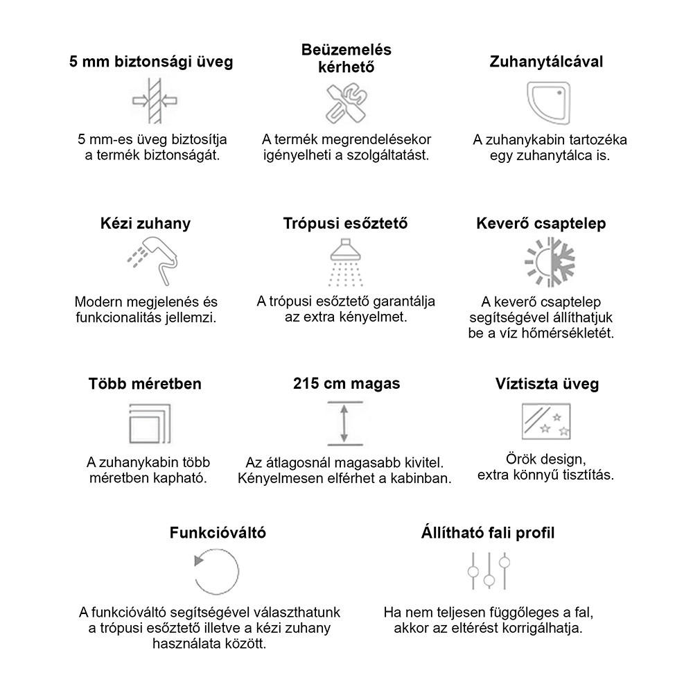 Leziter Cabină de duș cu hidromasaj pătrată Valerie 80x100 cm Mobalis Homvera