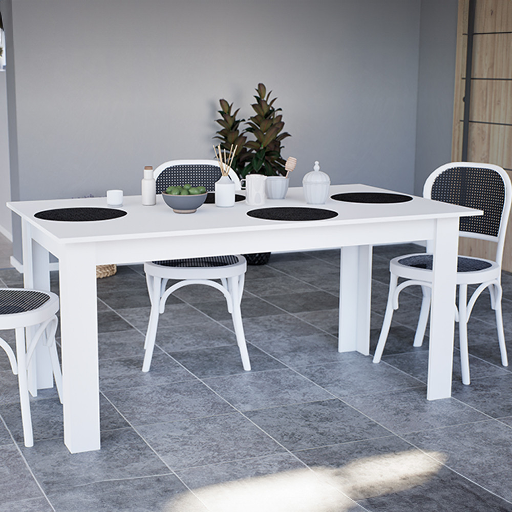 Leziter Masă de dining Yorki Standard 160x90 cm albă Mobalis Homvera