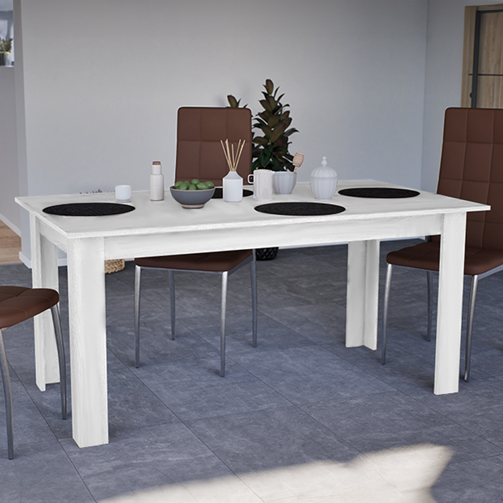 Leziter Masă de dining Yorki Standard 160x90 cm albă Mobalis Homvera