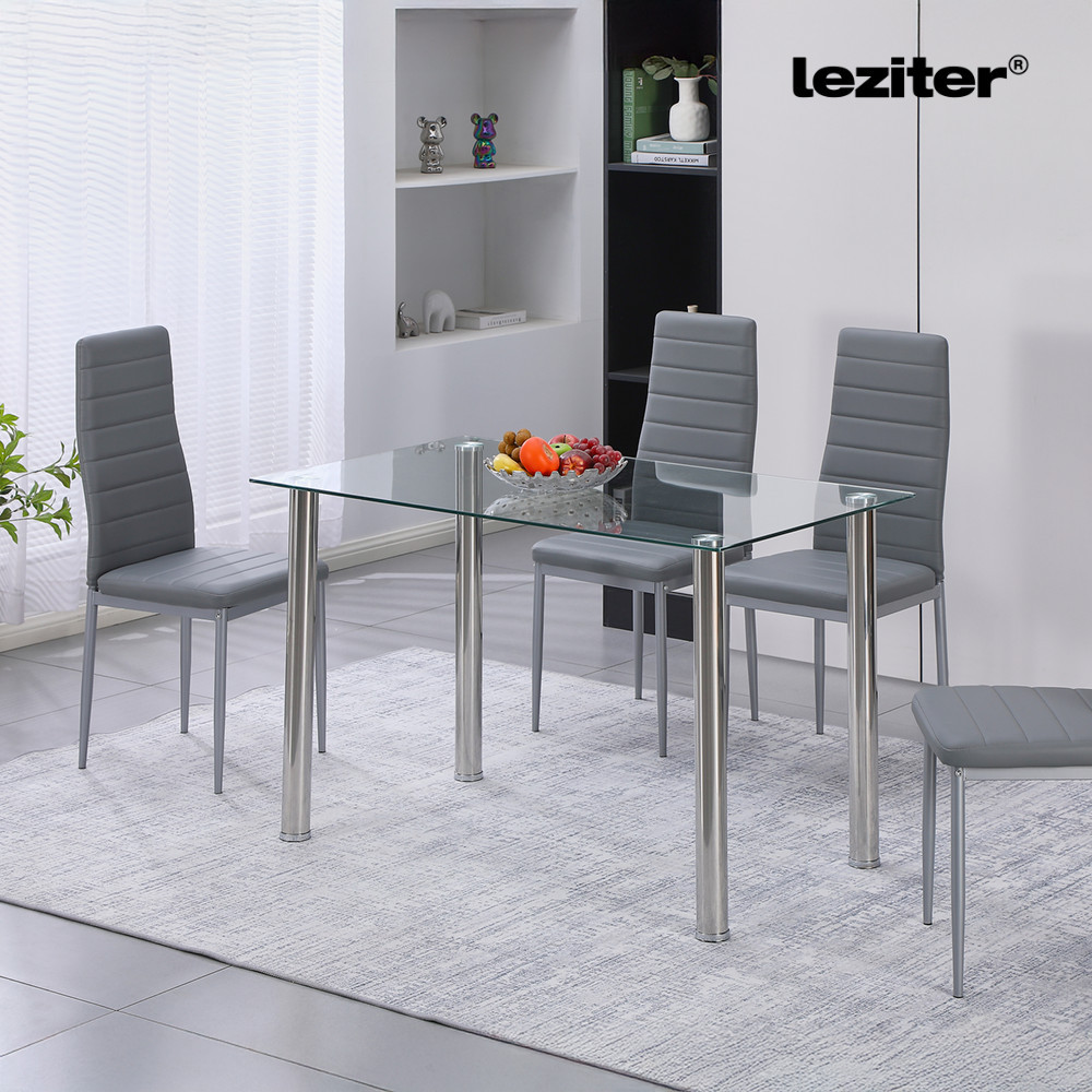 Leziter Masă de dining pătrată din sticlă Berna 120 cm Mobalis Homvera