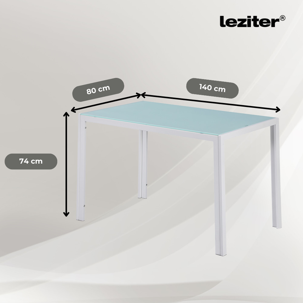 Leziter Masă pătrată Ezra 140 cm din sticlă Mobalis Homvera