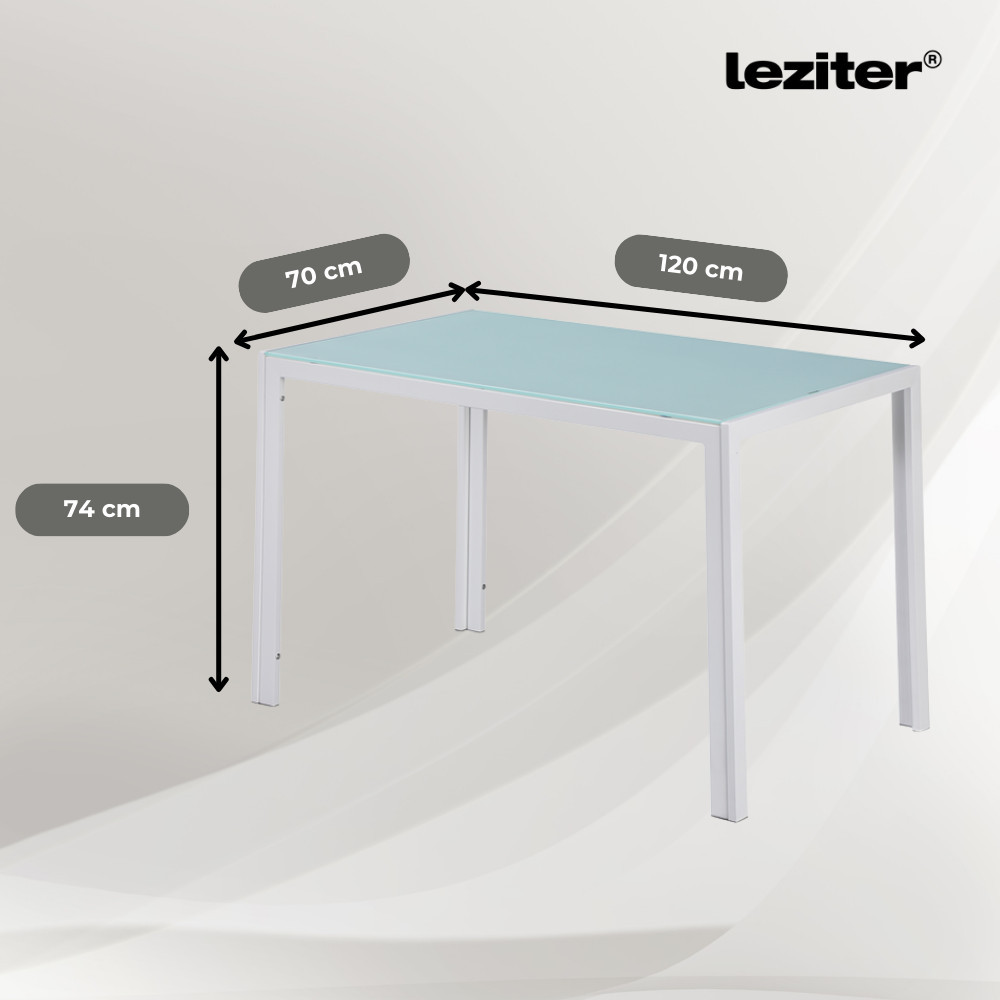 Leziter Masă pătrată Ezra din sticlă, 120 cm Mobalis Homvera