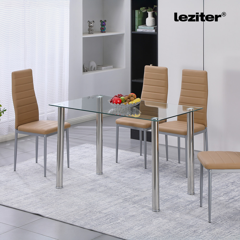 Leziter Masă pătrată din sticlă Berna 140 cm Mobalis Homvera