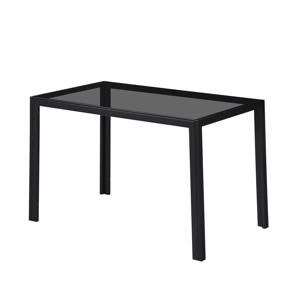 Leziter Masă pătrată din sticlă Clara 120 cm, neagră Mobalis Homvera