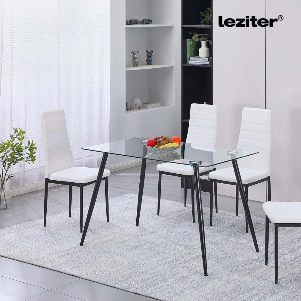 Leziter Masă pătrată din sticlă Lana 120 cm Mobalis Homvera