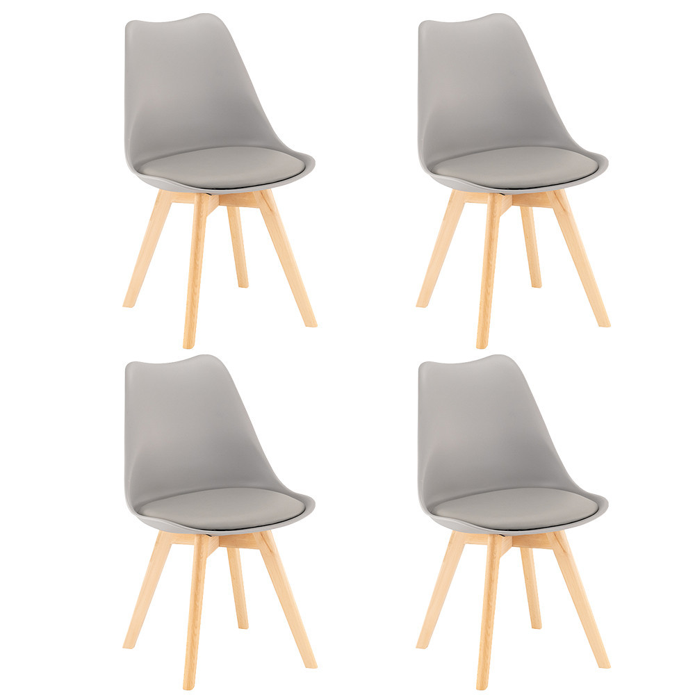 Leziter Scaun de sufragerie Silla 4 buc în gri Mobalis Homvera