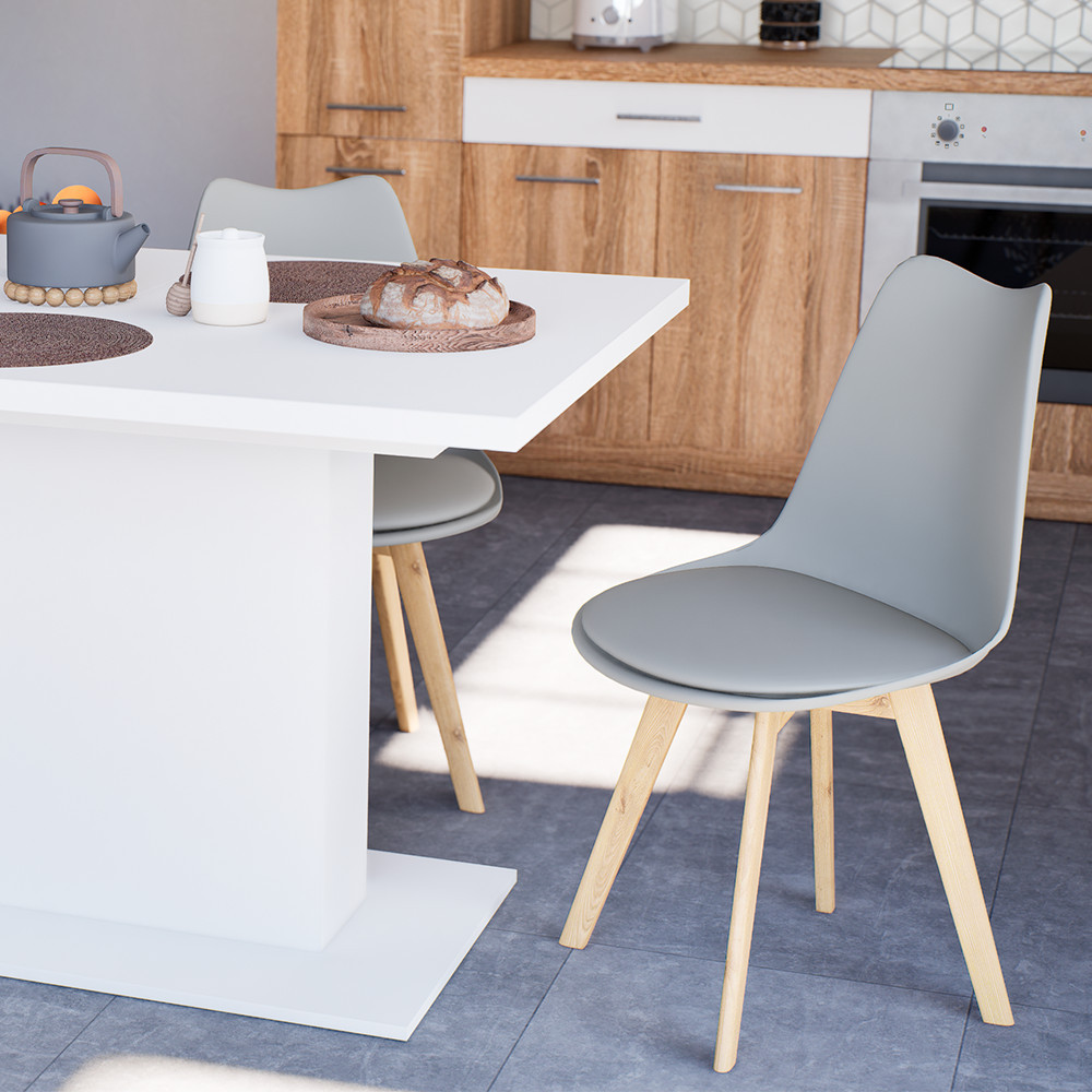 Leziter Scaun de sufragerie Silla 4 buc în gri Mobalis Homvera