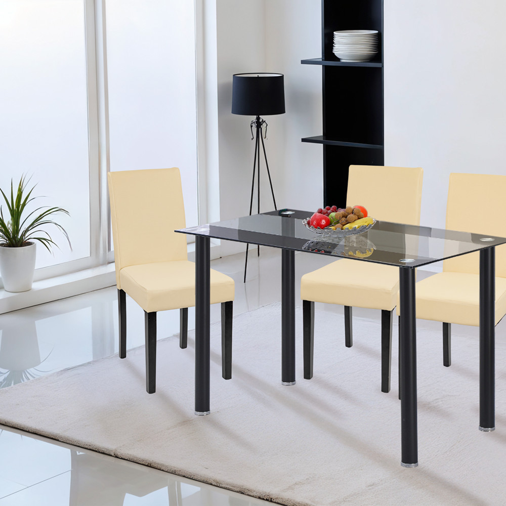 Leziter Scaun de sufragerie din piele Kelly, bej Mobalis Homvera