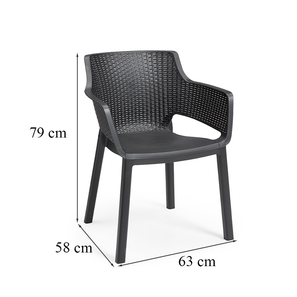 Curver Scaun de grădină din plastic Eva Mobalis Homvera