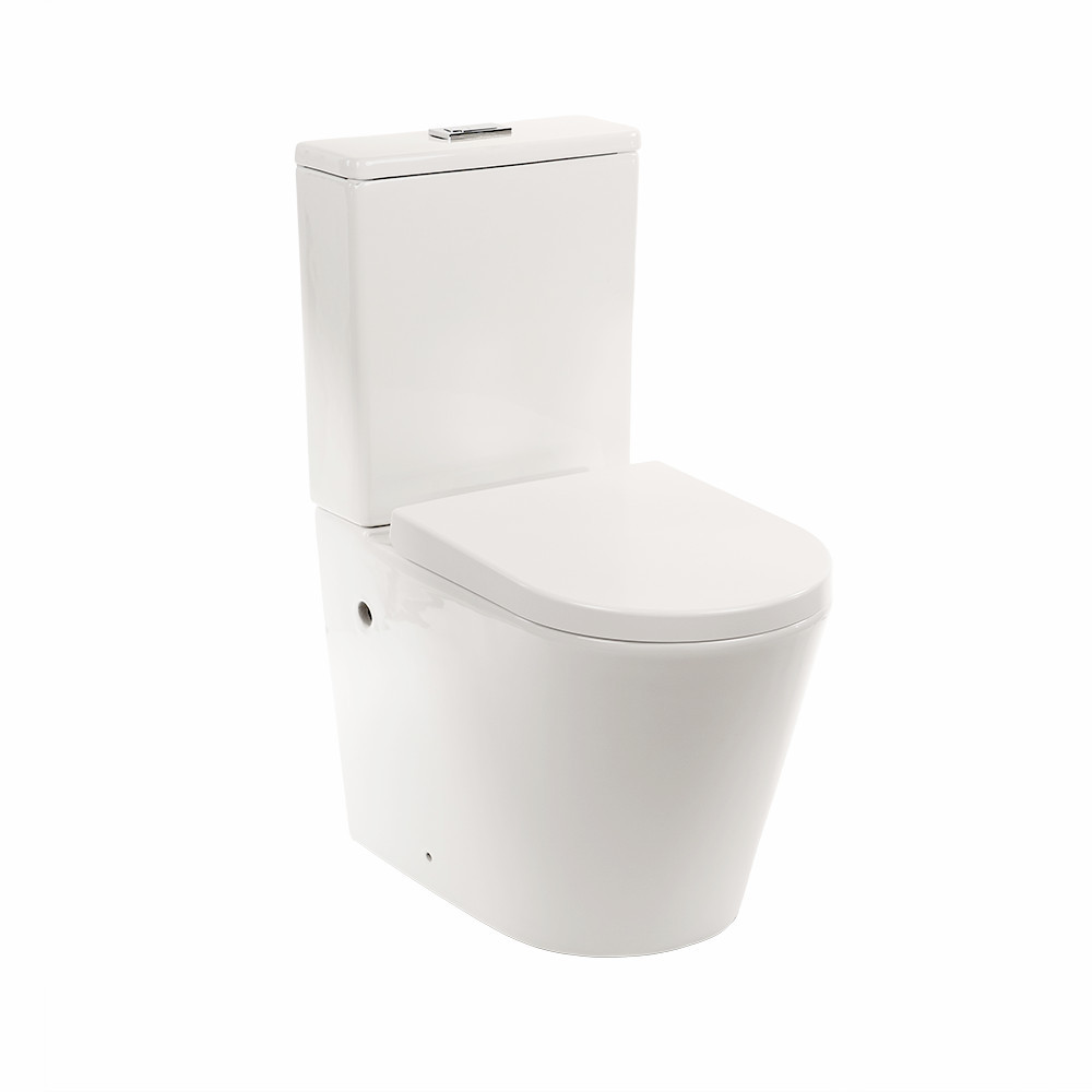 Leziter Combinație de toaletă Paulo fără ramă, cu evacuare inferioară/posterioară și capac cu închidere silențioasă Mobalis Homvera