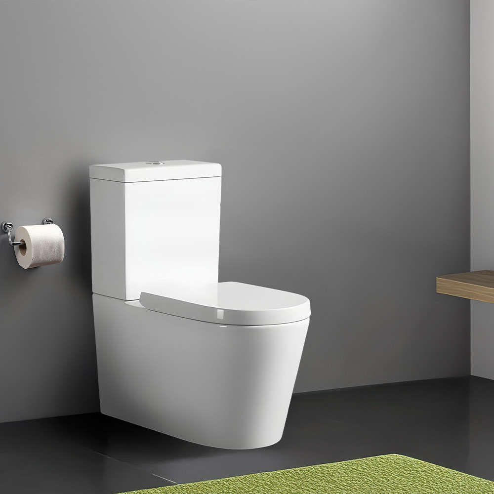 Leziter Combinație de toaletă Paulo fără ramă, cu evacuare inferioară/posterioară și capac cu închidere silențioasă Mobalis Homvera