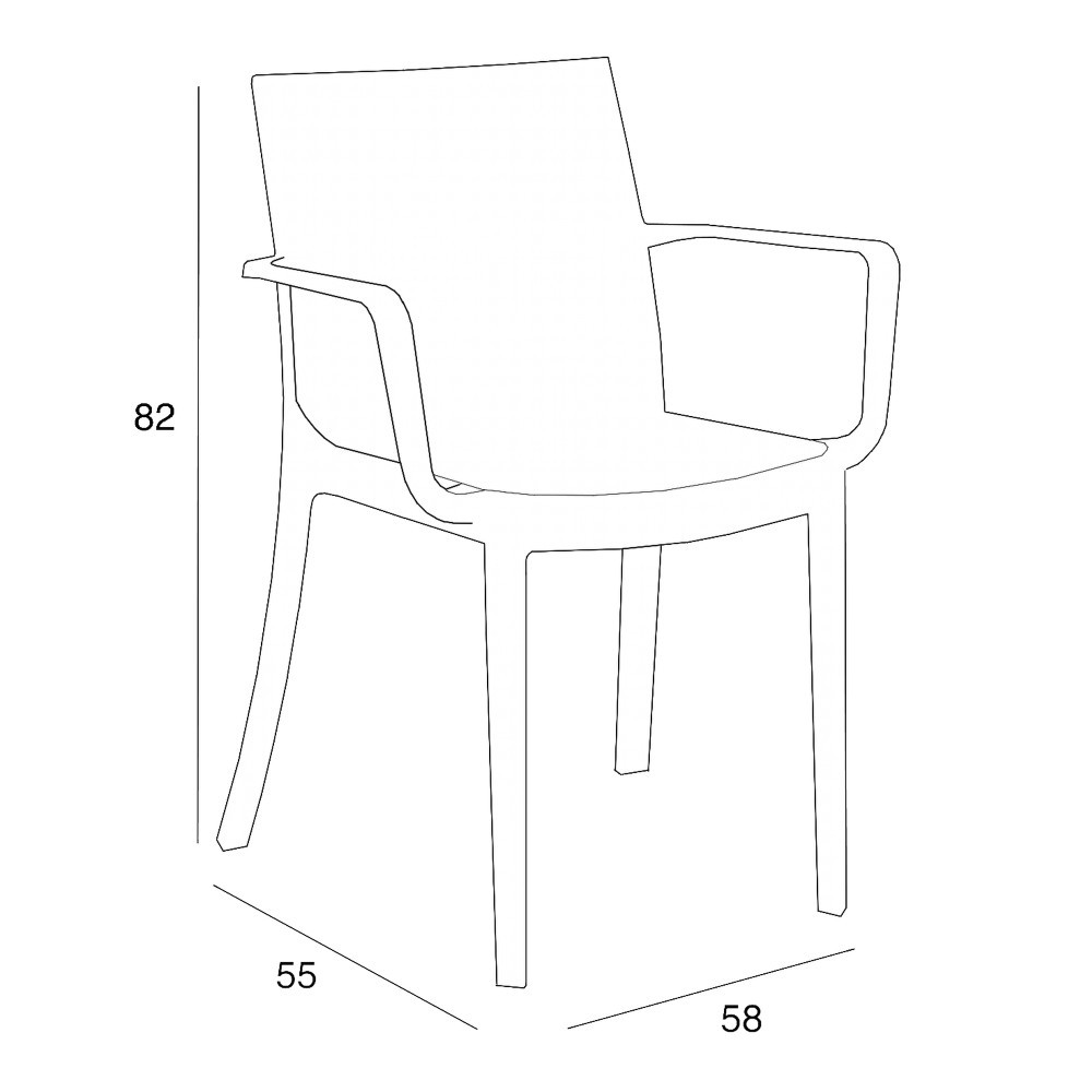 Leziter Scaun de grădină din plastic Victor Mobalis Homvera