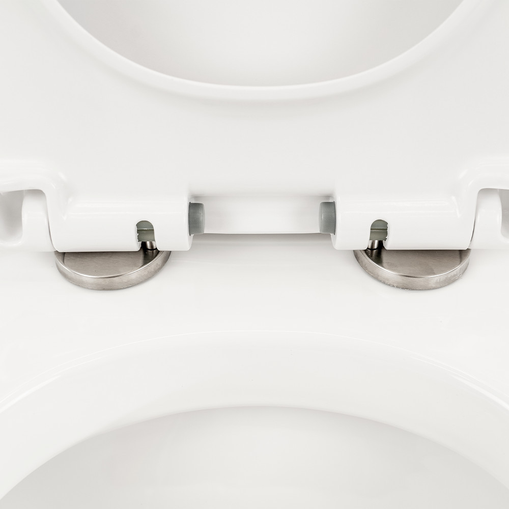 Leziter Vas de toaletă Coral Monobloc cu evacuare inferioară și capac cu închidere silențioasă Mobalis Homvera