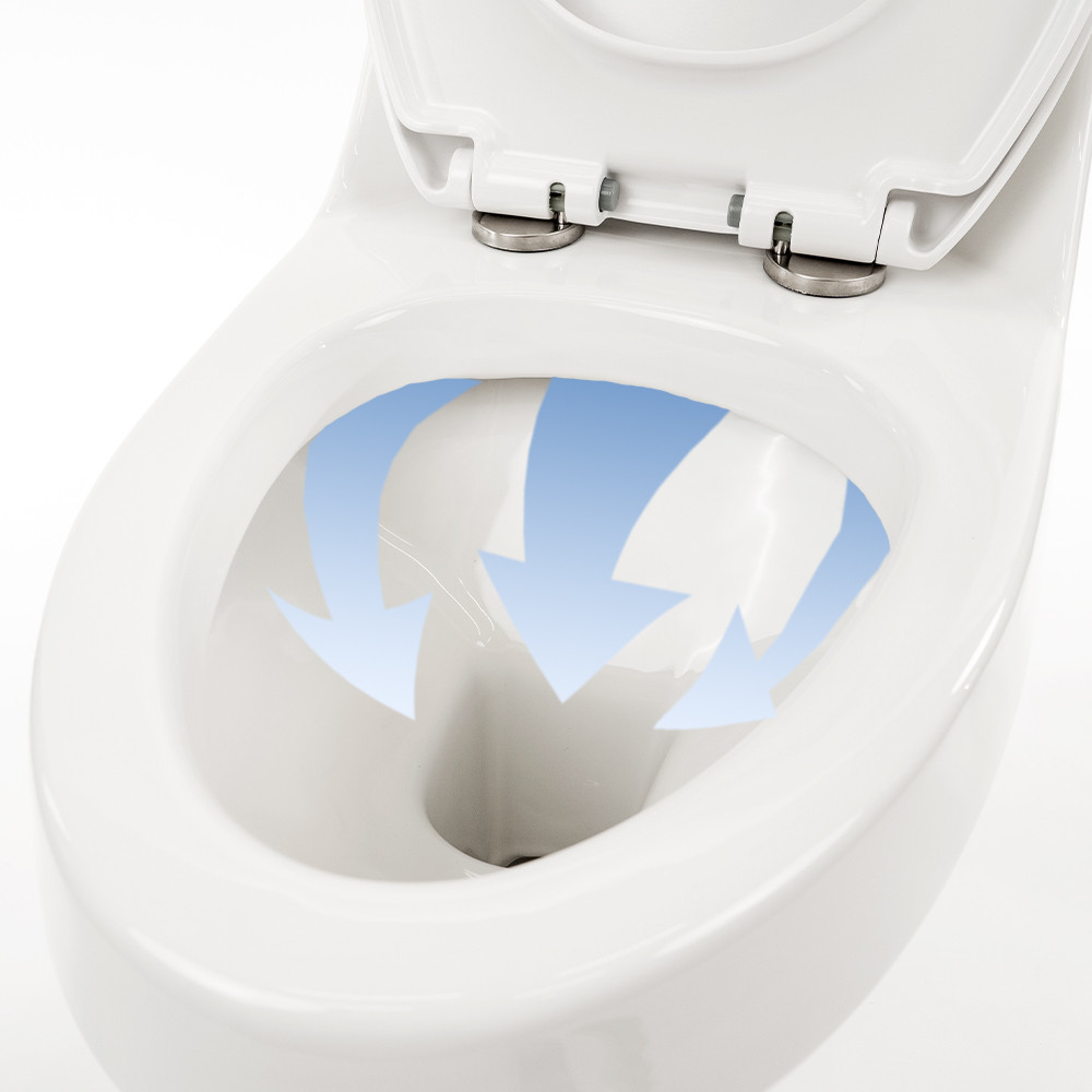 Leziter Vas de toaletă Coral Monobloc cu evacuare inferioară și capac cu închidere silențioasă Mobalis Homvera