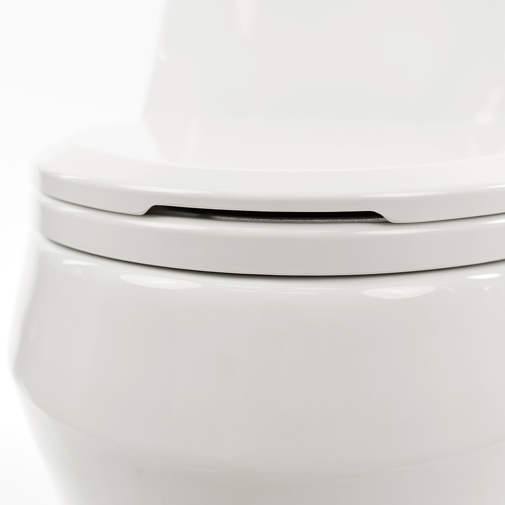 Leziter Vas de toaletă Coral Monobloc cu evacuare inferioară și capac cu închidere silențioasă Mobalis Homvera