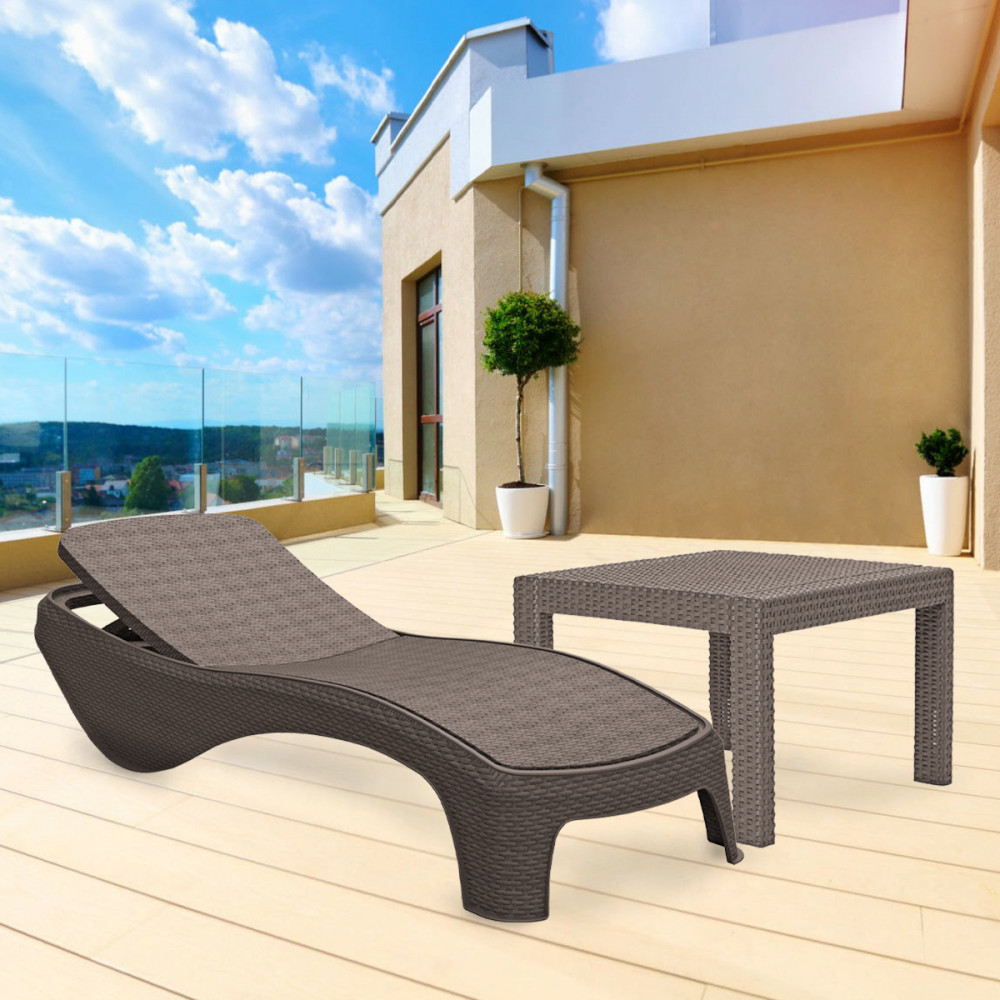 Curver Set șezlonguri de grădină Atlantic cu masă Rosario Mobalis Homvera