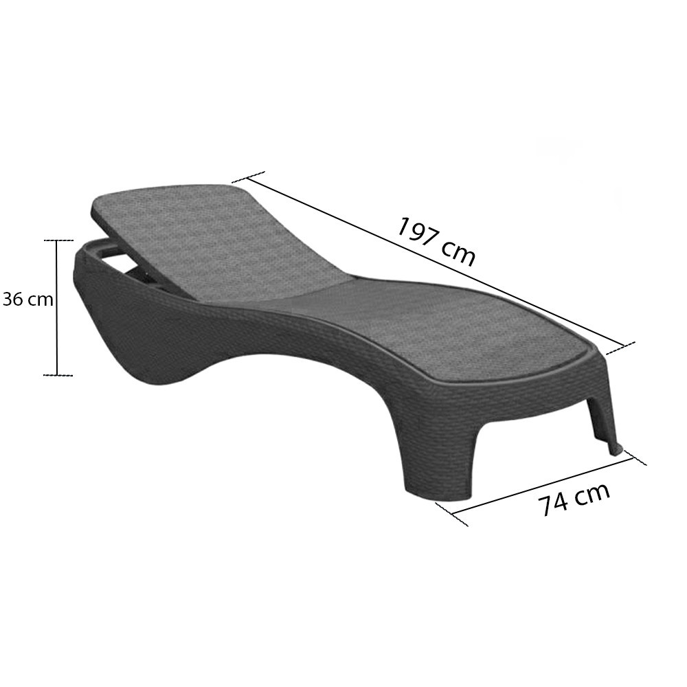 Curver Set șezlonguri de grădină Atlantic cu masă Rosario Mobalis Homvera
