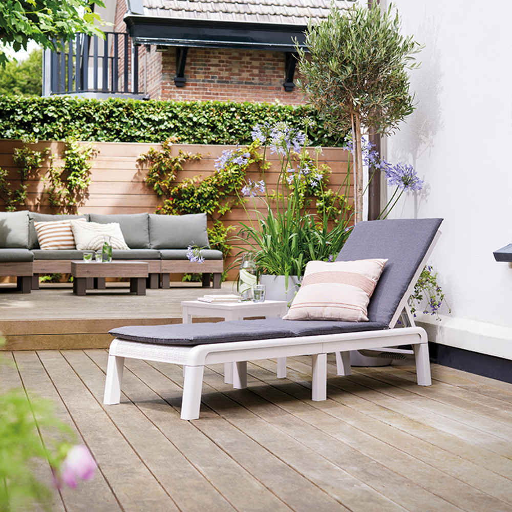 Curver Șezlong Mallorca din plastic cu pernă Mobalis Homvera