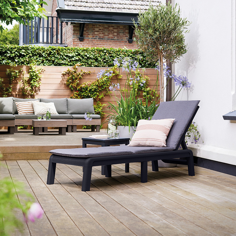 Curver Șezlong Mallorca din plastic cu pernă Mobalis Homvera