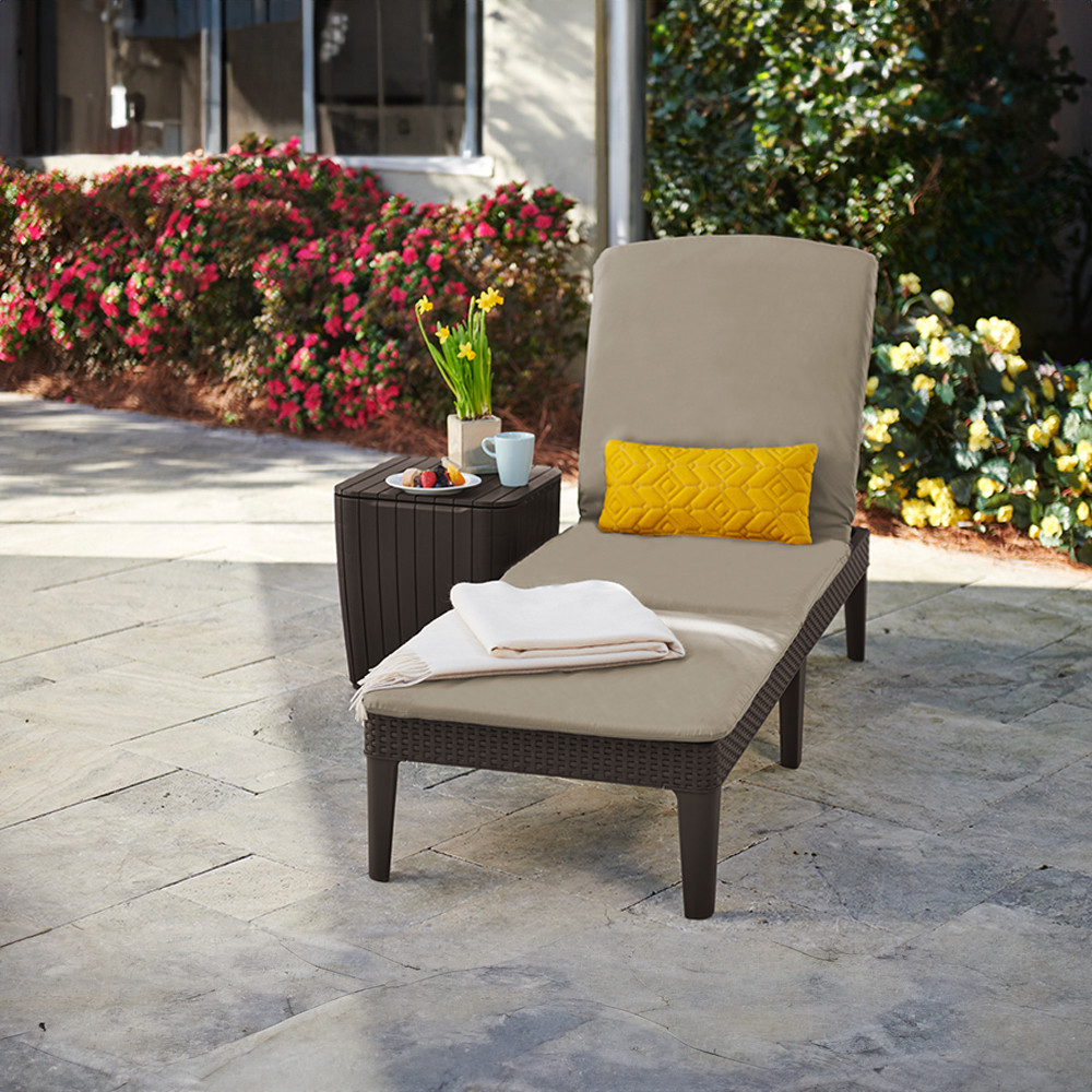 Curver Șezlong de grădină Jaipur cu pernă Mobalis Homvera