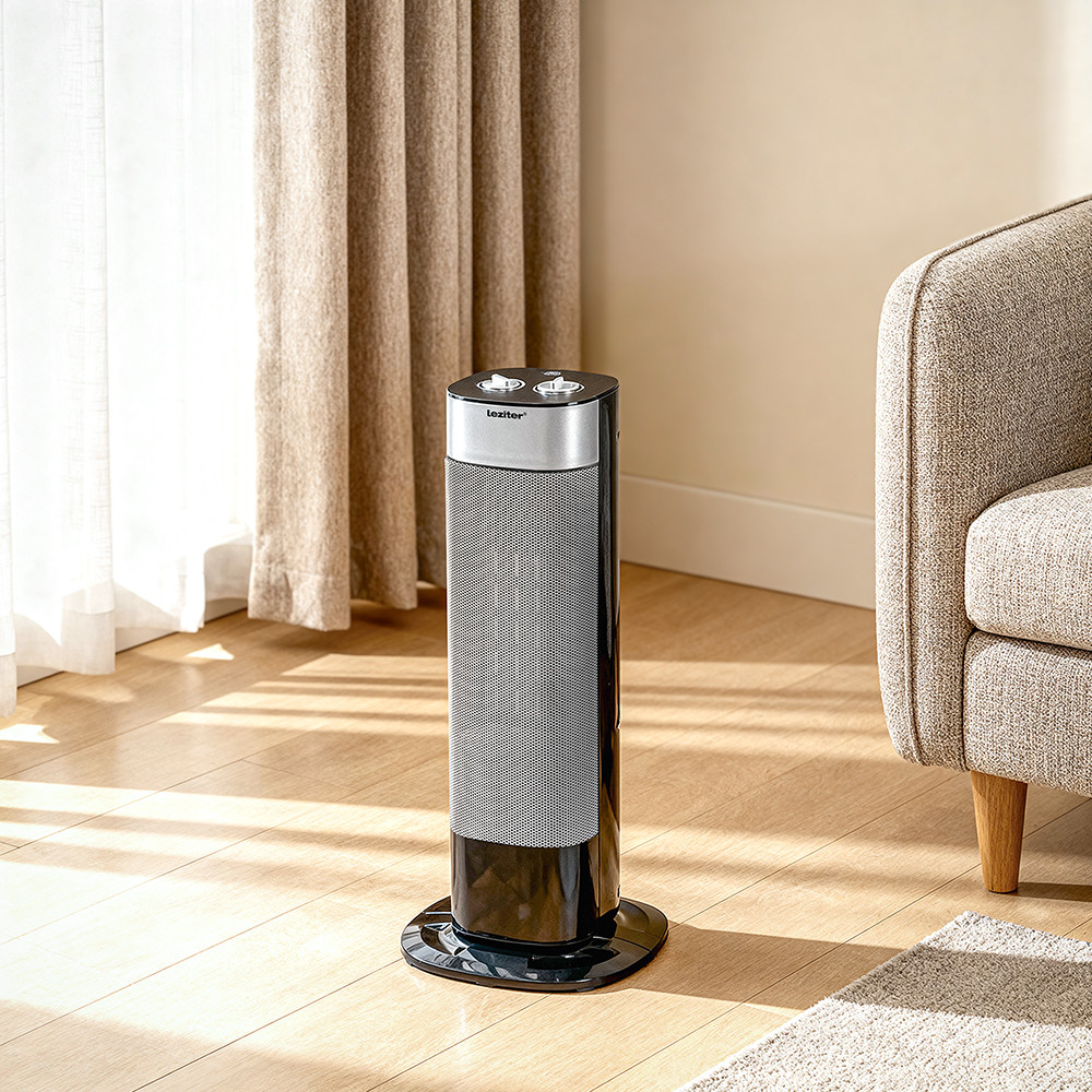 Leziter Ventilator coloană cu încălzire electrică Therma 1100W / 2000W Mobalis Homvera