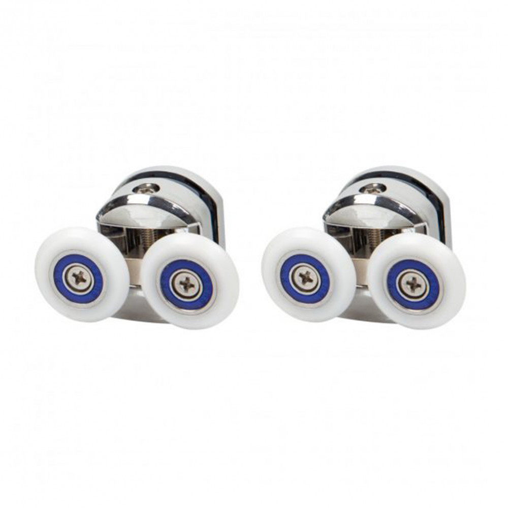 Kerra Rolă dublă mică superioară pentru cabină de duș CHZ3, 2 buc., cromată Mobalis Homvera