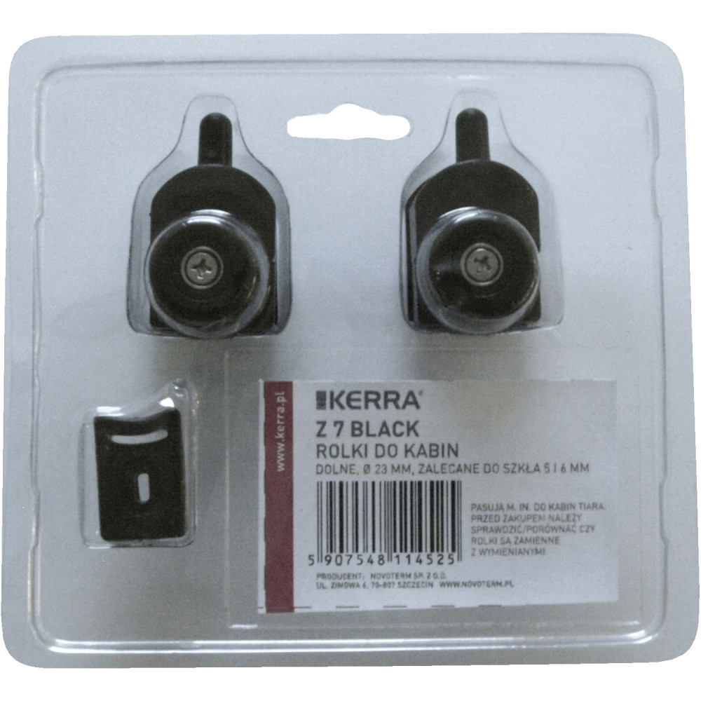 Kerra Rolă simplă pentru cabină de duș Z7 Black Mobalis Homvera