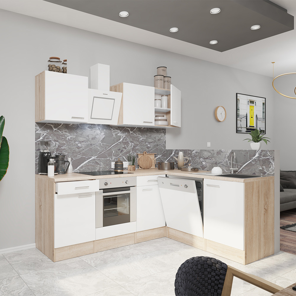 Leziter Dulap de bucătărie de colț Yorki 220 cu cuptor de jos Mobalis Homvera