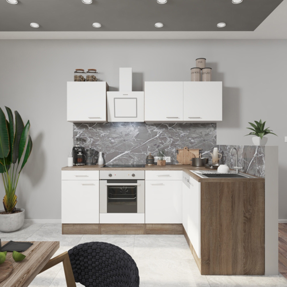 Leziter Dulap de bucătărie de colț Yorki 220 cu cuptor de jos Mobalis Homvera