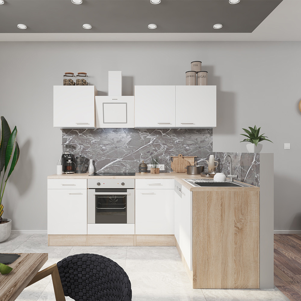 Leziter Dulap de bucătărie de colț Yorki 220 cu cuptor de jos Mobalis Homvera