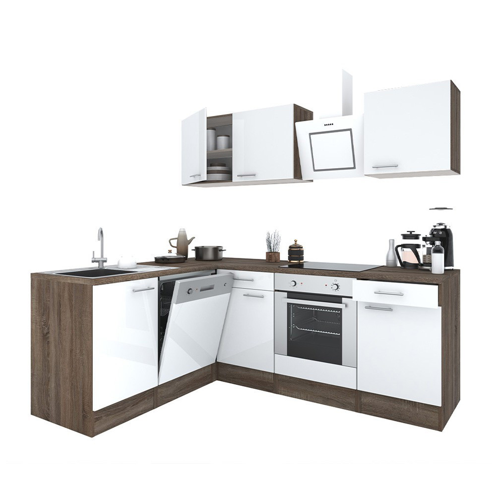 Leziter Dulap de bucătărie de colț Yorki 220 cu cuptor de jos Mobalis Homvera