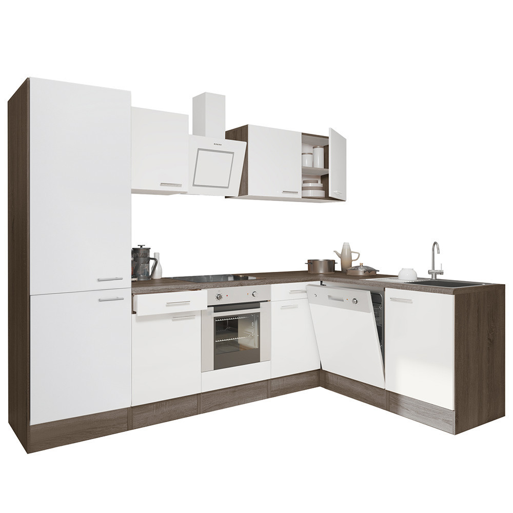 Leziter Dulap de bucătărie de colț Yorki 280 cu cuptor inferior și rafturi Mobalis Homvera