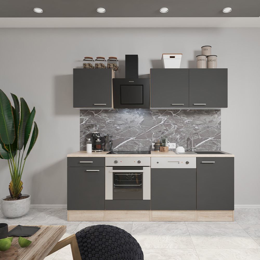 Leziter Mobilă de bucătărie Yorki 220 cu design de cuptor inferior Mobalis Homvera