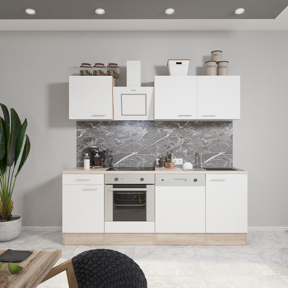 Leziter Mobilă de bucătărie Yorki 220 cu design de cuptor inferior Mobalis Homvera