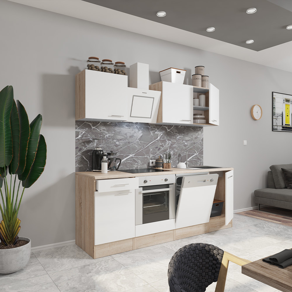 Leziter Mobilă de bucătărie Yorki 220 cu design de cuptor inferior Mobalis Homvera