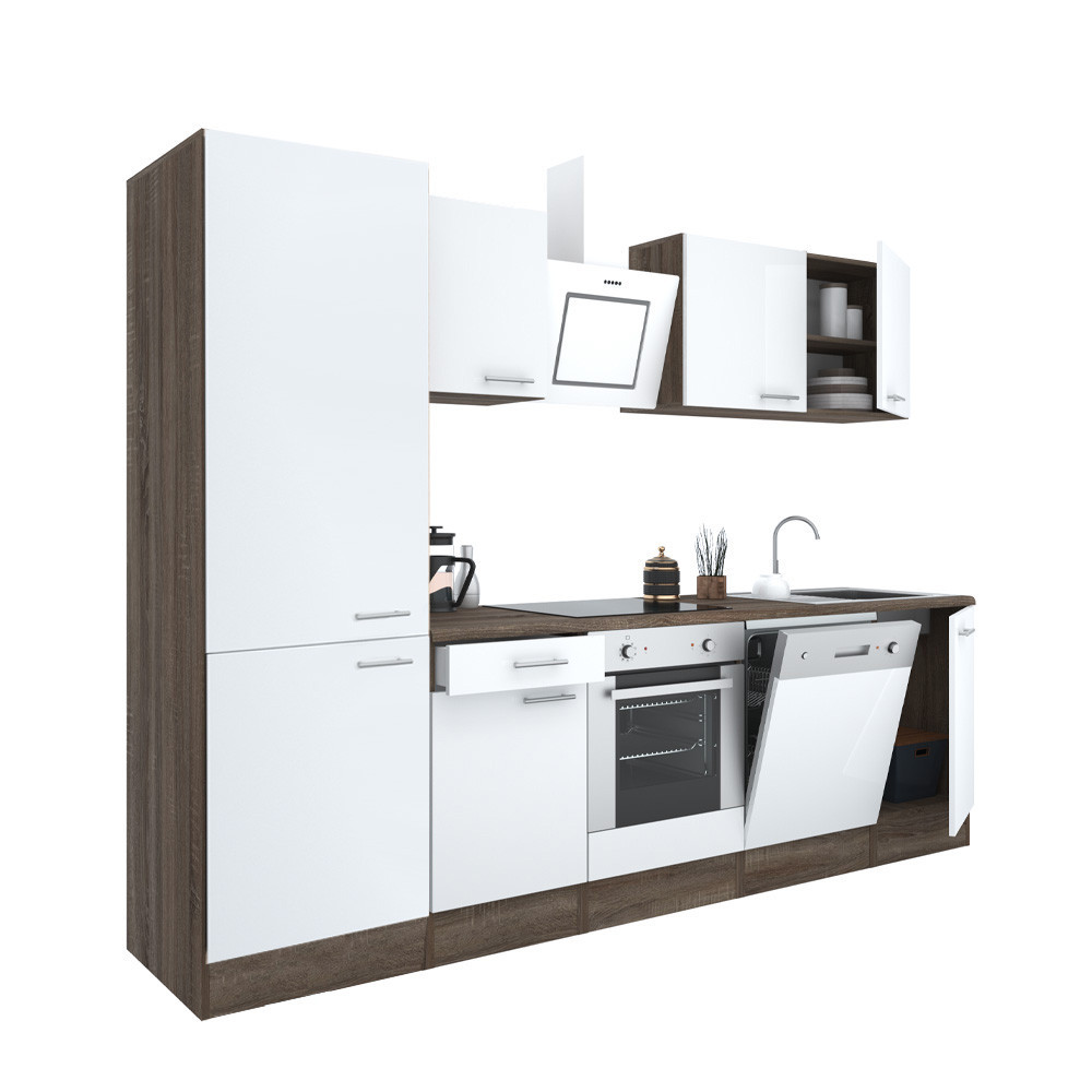 Leziter Mobilă de bucătărie Yorki 280 cu cuptor inferior și rafturi Mobalis Homvera