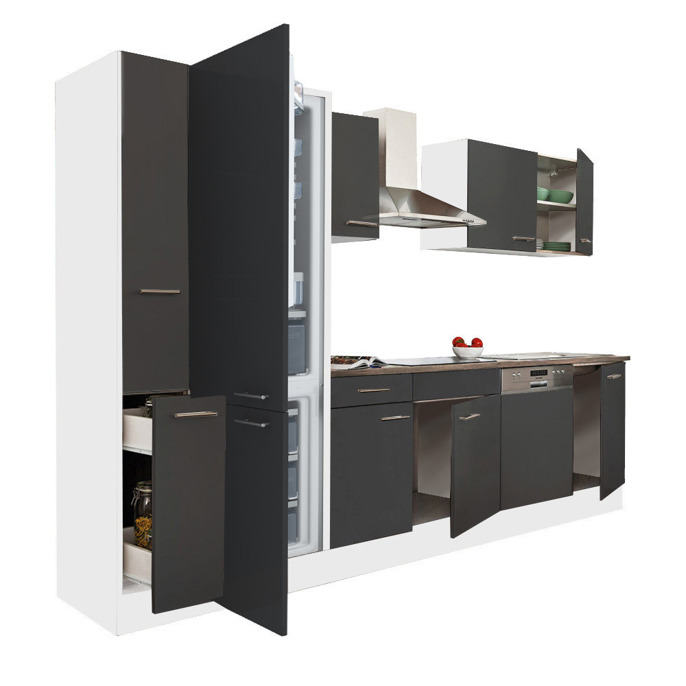 Leziter Mobilă de bucătărie Yorki 310 cu congelator inferior și frigider Mobalis Homvera