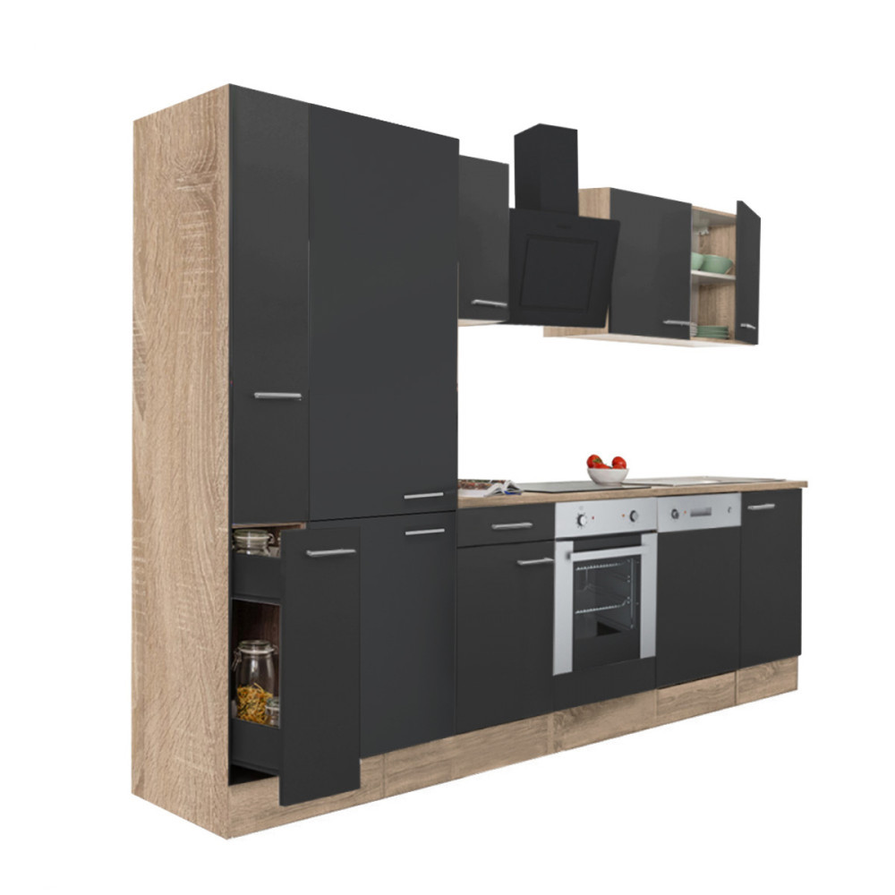 Leziter Mobilă de bucătărie Yorki 310 cu cuptor inferior și rafturi Mobalis Homvera