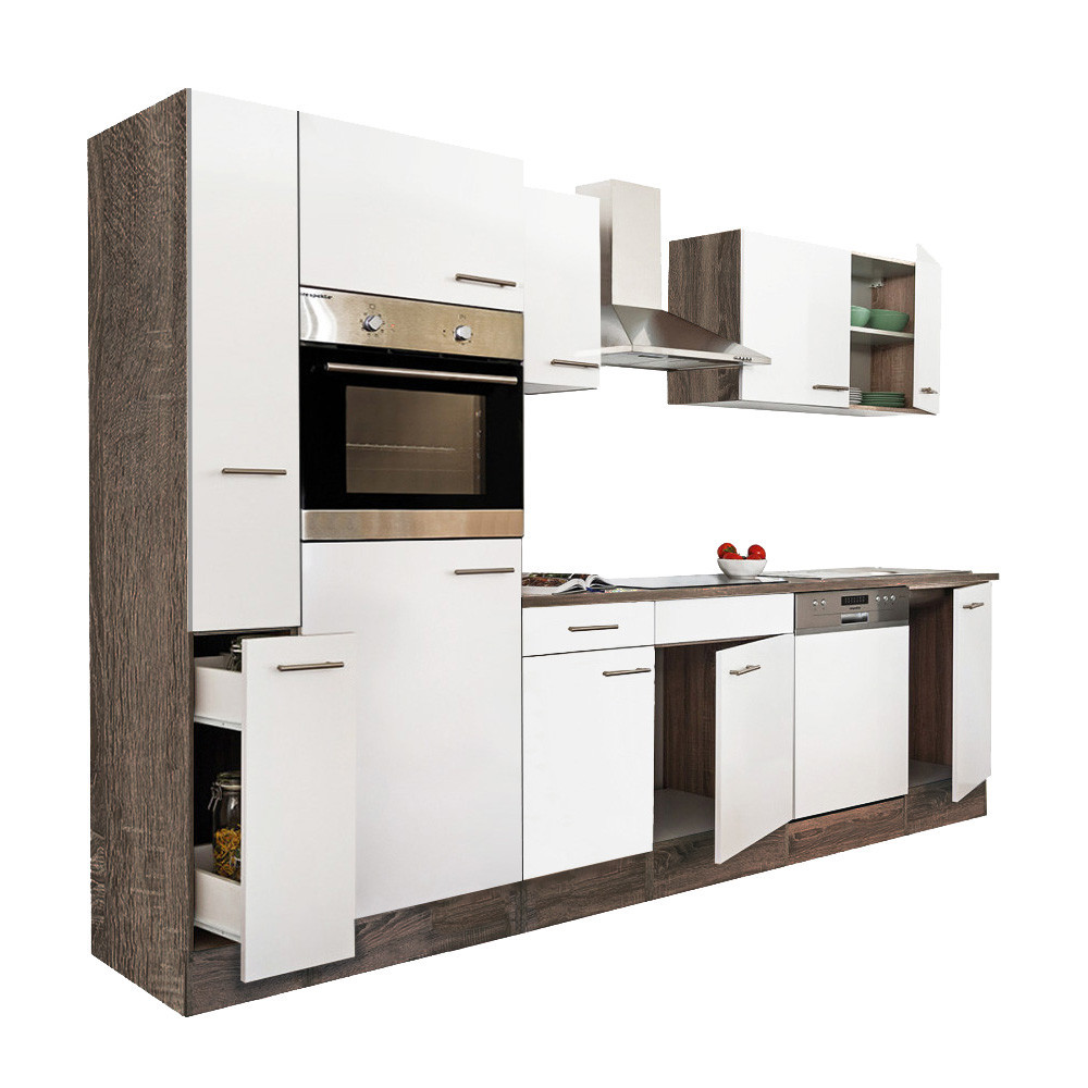 Leziter Mobilă de bucătărie Yorki 310 cu cuptor și cuptor cu microunde Mobalis Homvera